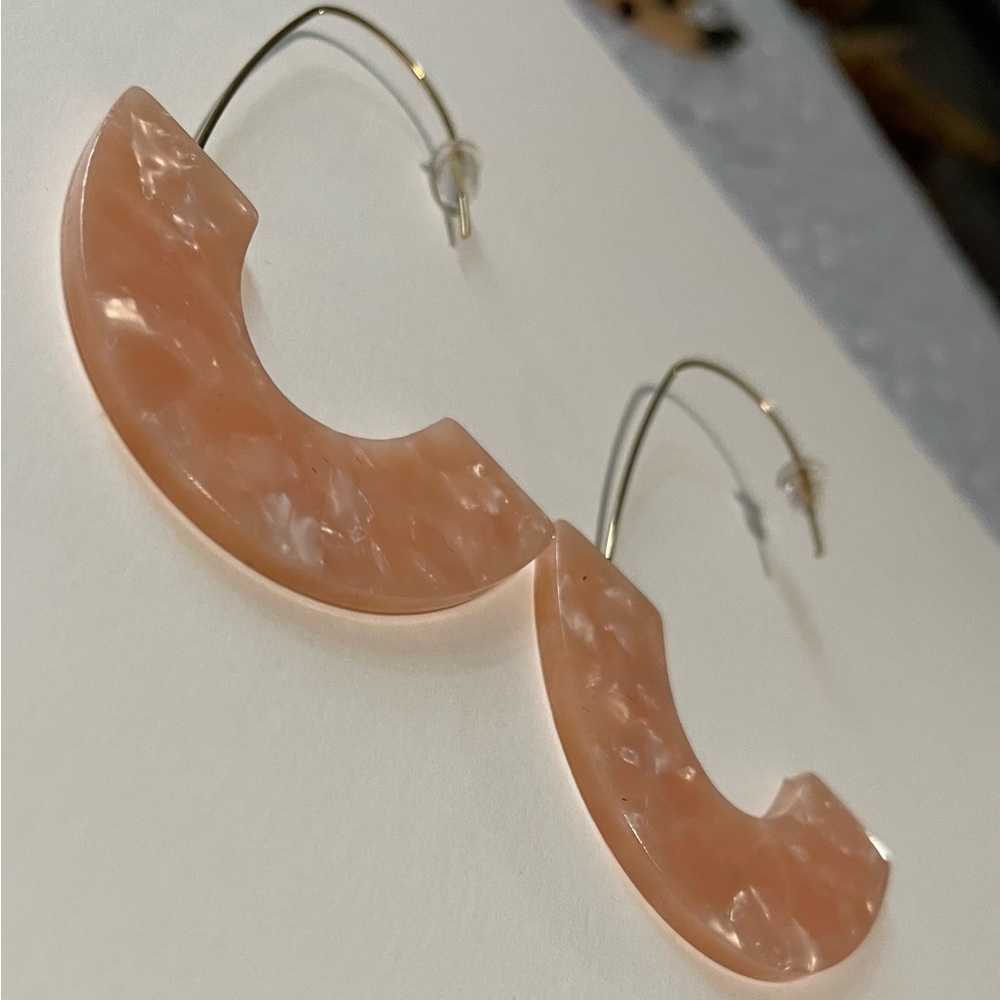 Pink hoop earrings